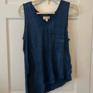 Cloth and Stone Asymmetrical Pocket Tank